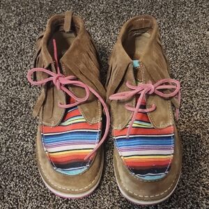 Ariat Women's Moccasins - Brown & Sarape, Size 9.5